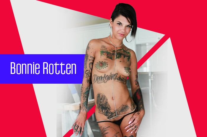 Bonnie Rotten tattooed short porn star